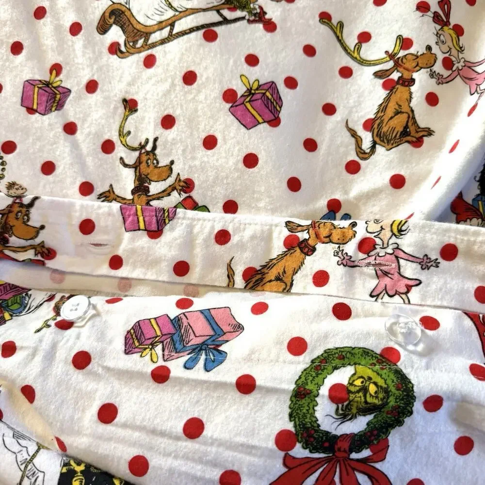 Pottery Barn Teen Dr. Seuss’s The Grinch & Max Flannel Twin Duvet Cover & Sham